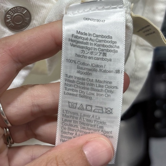 NWT Madewell Denim Cap-Sleeve Crop Top - Picture 5 of 6